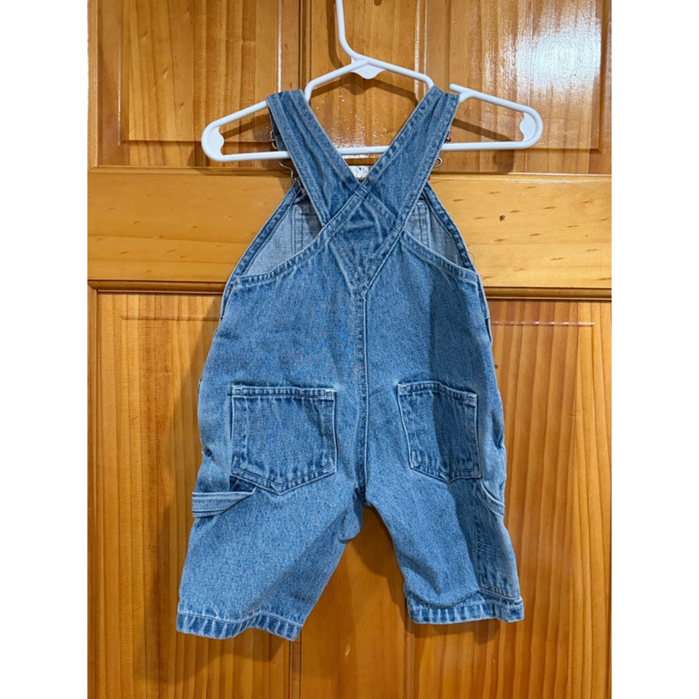 Vintage Old Navy Baby Denim Overalls Shortalls 0 3 Months Blue Jean - Picture 3 of 4